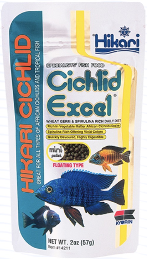 HIKARI CICHLID EXCEL MINI PELLET 2.01OZ