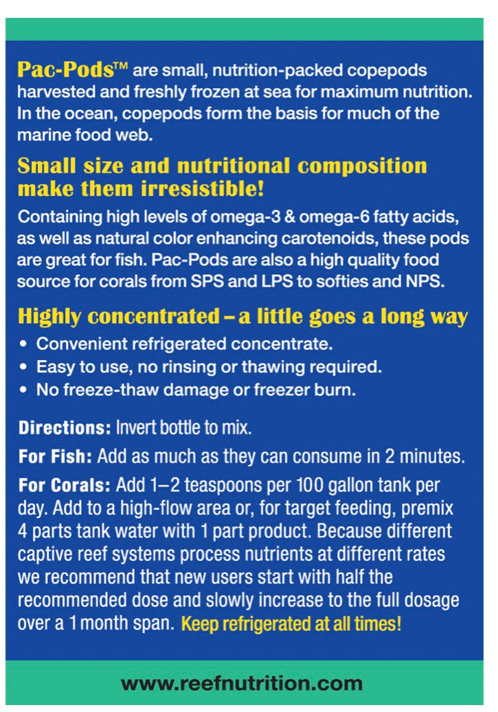 REEF NUTRITION PAC PODS 6OZ