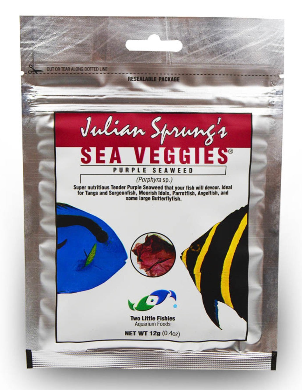 TWO LITTLE FISHIES SEA VEGGIES PURPLE SEAWEED 12G