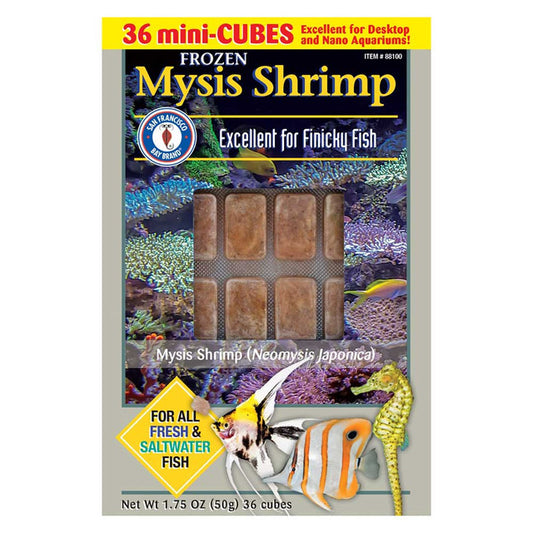 SAN FRANCISCO BAY FROZEN MYSIS SHRIMP MINI CUBES 1.75OZ